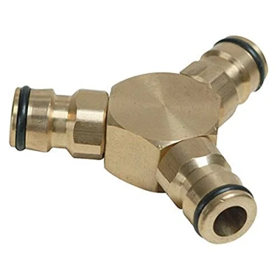 Image of Silverline 763559 3 Way Connector Brass 1/2&quot; Male