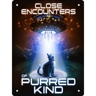 Image of Close Encounters of the Purred Kind Mini Tin Sign