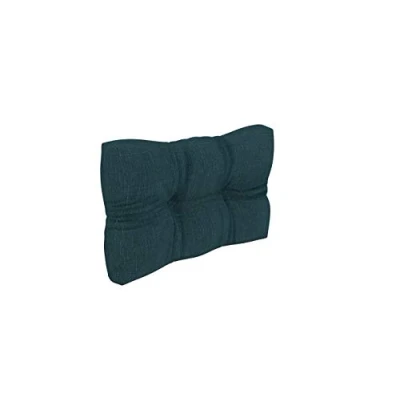 Image of POKAR Euro Pallet Quilted Pillow 1x Side Cushion 60 x 40cm, Garden Pillows, Sofa Bench Furniture, Patio, Without Pallets, Dark Green
