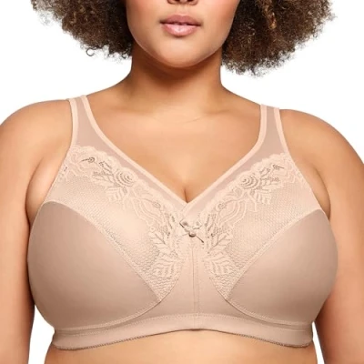 Image of Glamorise Full Figure Plus Size MagicLift Minimizer Bra Wirefree #1003