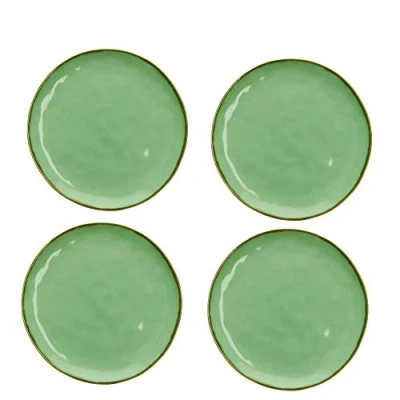 Image of Set of 4 Rose and Tulipani Concerto Side Plate 20cm Tiffany Green