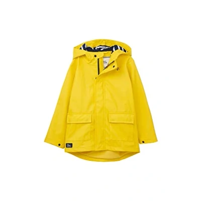 Image of LightHouse Girls Max Unisex Waterproof Raincoat Kids Lined Rubberised Windproof Spring Summer Outdoor Coat With Hood Yellow 3 4years
