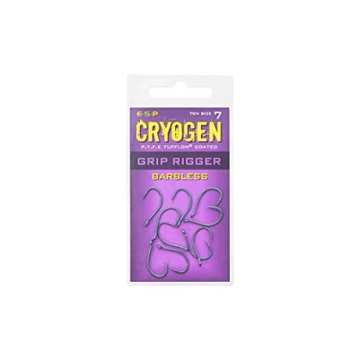 Image of ESP Cryogen Grip Rigger Barbless Carp Hooks: 4