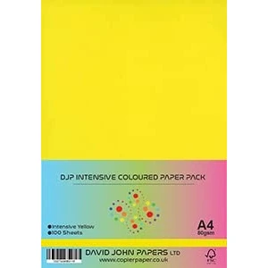 Image of DJP Intensive Yellow Coloured Craft Copier Printer 80gsm Paper 100 Sheets