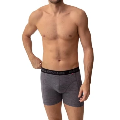 Image of DANISH ENDURANCE Thermal Merino Wool Underpants, Breathable Boxers, for Men, Grey Melange, M