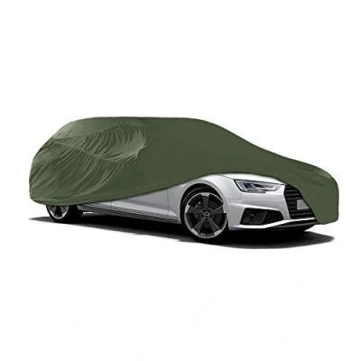 Image of Xtremeauto™ Universal Breathable Indoor Garage Showroom Super Soft Dust Proof Car Cover (Green, XL : 516x139x120cm)