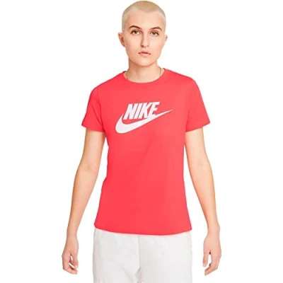 Image of Nike BV6169 W NSW TEE ESSNTL ICON Futur T Shirt Women&#039;s Magic Ember/White L