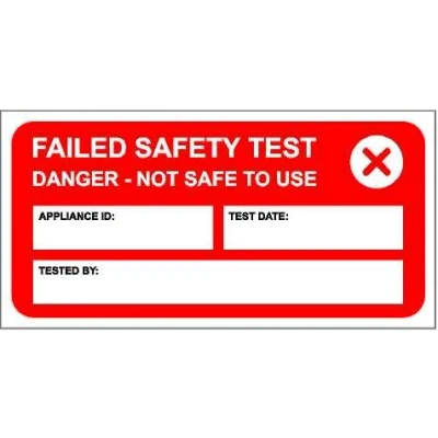 Image of PAT Test Failed Stickers Electrical Safety Self Adhesive Labels 50mm x 25mm (500)