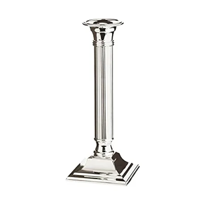 Image of EDZARD Candlestick Lincoln, fluted shaft, height 9,1 in, silver plated, tarnish protected