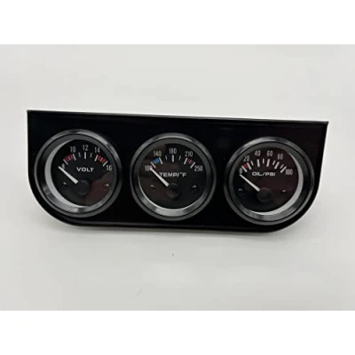 Image of Racing Gauge kit 52mm Triple Volts Water Temp Oil Pressure Sensor 3in1