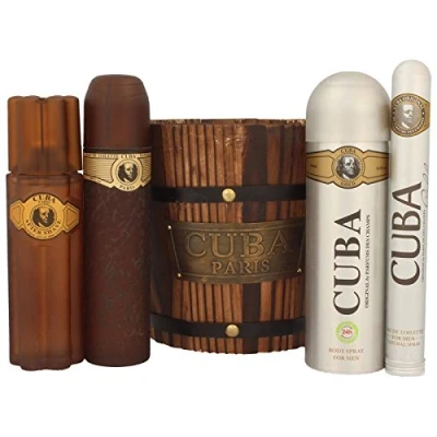 Image of Cuba Gift set 5 pieces 1 x Eau de Toilette (100 ml), Deodorant (200 After Shave (35 Wooden Bucket.