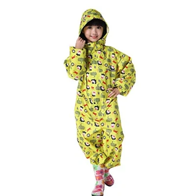 Image of D C.Supernice Kids All in One Waterproof Suit Toddler Boys Girls Piece Puddle Rainsuit for Age 2 14 Yellow