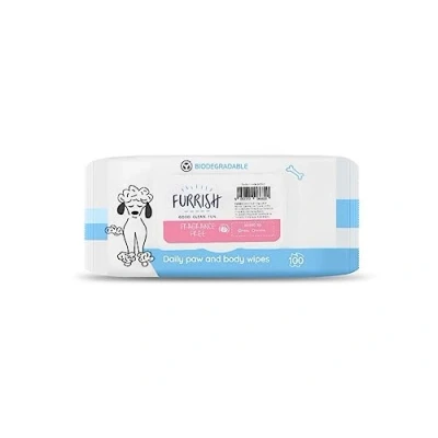 Image of Furrish Bath Wipes Convenient and Refreshing Pet Cleansing Conditioning Moisturising Formula 100 Pack Fragrance Free
