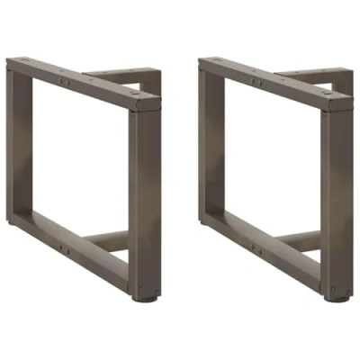 Image of vidaXL Coffee Table Legs Steel T Shaped Adjustable Levelers Versatile Living Room Furniture