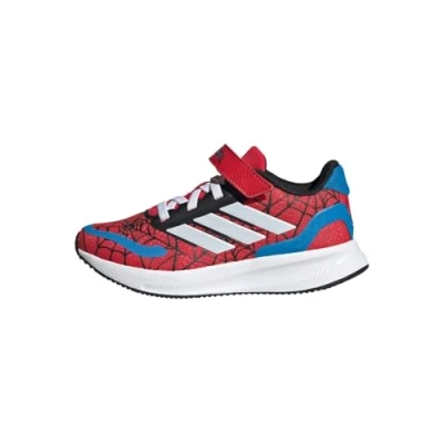 Image of adidas Performance Spiderman EL Road running shoes for kids, Size: 12K, Pure ruby ftwr white bright blue Synthetics/textile