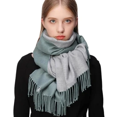 Image of RIIQIICHY Ladies Turquoise Scarf Gifts for Women Winter Scarves Wraps Pashmina Shawl Warm Large Cashmere