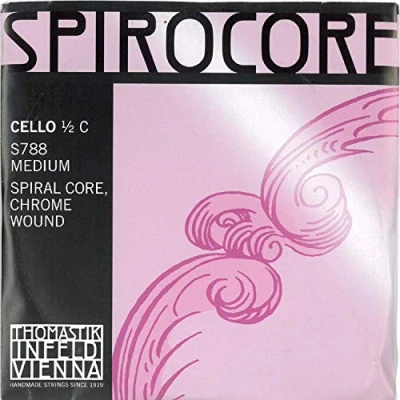 Image of Thomastik Einzelsaite für Cello 1/2 Spirocore C Saite Spiralseilkern, Chrom umsponnen, mittel