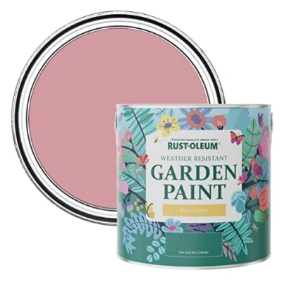 Image of Rust Oleum Pink Mould Resistant Garden Paint In Matt Finish Dusky 2.5L