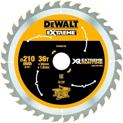 Image of Dewalt XR Extreme Runtime Circular SAEGE Blade 210 x 30 mm 36 Teeth/DT99566 VGN FZ QZ Static Price for 1 Each