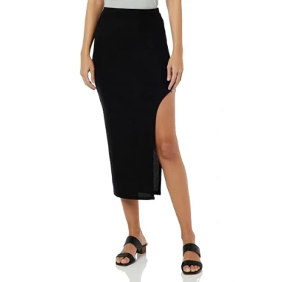 Image of NAEMI Women&#039;s Ladies Glitter Pencil Skirt 11027266 na01 Black S