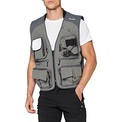 Image of Snowbee Men&#039;s Superlight Fly Vest, Sage Green/Grey, M UK