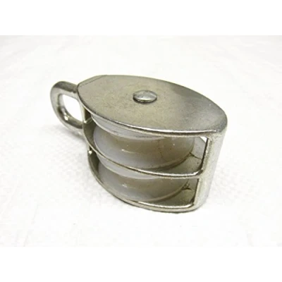 Image of Double Sheave Pulley Block (Nylon Fixed Elongated Eye Rope Line Pulling) (50MM)
