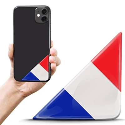 Image of Biomar Labs® 2 x 3D Domed Silicone Badge Stickers Decal Emblem Number Plate Car Motorcycle Helmet France French National Flag F 159