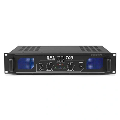 Image of Skytec SPL 700 Stereo Power Amplifier Home HiFi 19 Inch Rack Mount PA DJ Amp with EQ Aux In700W