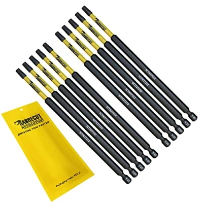 Image of 10 x SabreCut SCTX27152_10 152mm T27 TX27 Magnetic Impact Screwdriver Driver Bits Set Torx Heavy Duty Compatible with Dewalt Milwaukee Bosch Makita and more