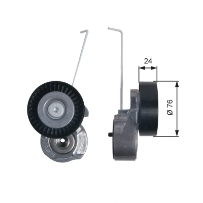 Image of LR004667 Tensioner Pulley GATES T38495 PowerGrip VOLVO: XC60 I, V60 XC90 LAND ROVER: Freelander 2 Off Road