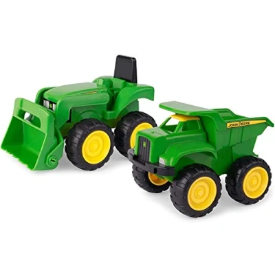 Image of John Deere Kids 736 42952 EA Mini Sandbox Tractor and Dump Truck Set, Multicoloured