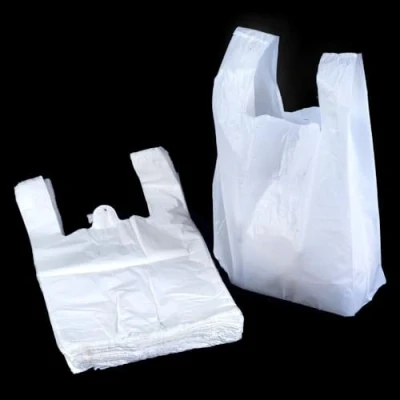 Image of AMD Nexus Carrier Bags 11 x 17 21&quot; Large Plastic Heavy Duty Vest Pack of 100 (White)