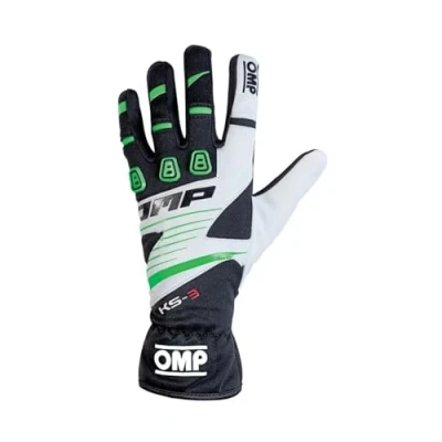 Image of OMP ompkk02743e270s KS 3 Gloves MY2018 Black/W./Green sz s