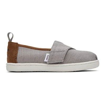Image of TOMS Boy&#039;s Unisex Kids Tiny Alpargata Loafer Flat, Drizzle Grey, 5 UK Child