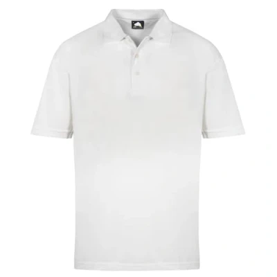 Image of ORN Polo Shirt for Men Adult Short Sleeve Workwear UK Casual Smart Tops Men, Professional Work Wear 1150 Eagle White, Large