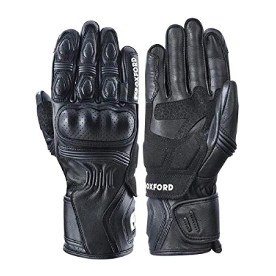 Image of Oxford RP 5 2.0 Motorcycle Motorbike Sports Racing Leather Gloves Black Large