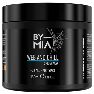 Image of BY MIA Web And Chill Spider Wax 130 ml Flexible Hold Moderate Shine Edge Control Hair for Men &amp; Women