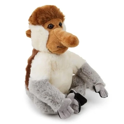 Image of Zappi Co Proboscis Monkey Plush Toy (25cm) Unique, Soft Jungle Animal, Eco Friendly, Fascinating for Young Learners, 100% Recycled