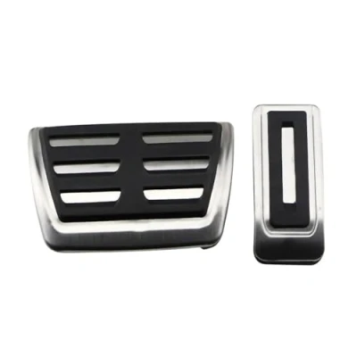 Image of Car Brake Pedal For Vw Transporter Multivan T5 T6 Caravelle Stainless Steel Fuel Footrest Cover AT MT(AT 2 piece)