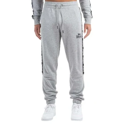 Image of Lonsdale Men&#039;s Grutness Joggers, Marl Grey/Black/White, 3XL