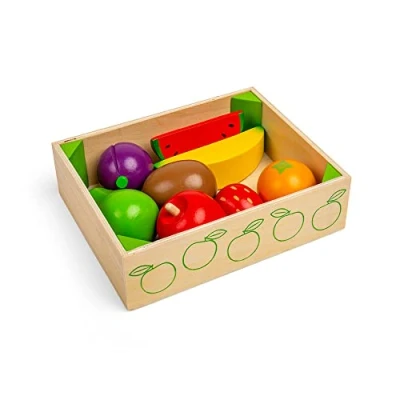 Image of Bigjigs Toys Wooden Fruit Crate Play Food and Role
