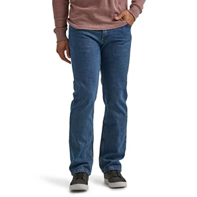 Image of Wrangler Authentics Men&#039;s Classic 5 Pocket Regular Fit Jean, Dark Stonewash Flex, 40W x 30L