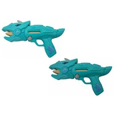 Image of Quickdraw 2 x Dinosaur Water Guns for Kids Pool &amp; Beach Pump Action Toy Pistol 30cm Super Soaker Blaster, Blue, ZH239126
