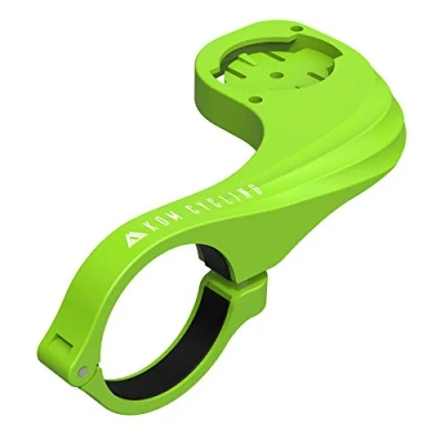 Image of KOM Cycling Computer Mount designed to be used with Garmin Edge Series Compatible a range of commuters including 530 and 830 (Green)