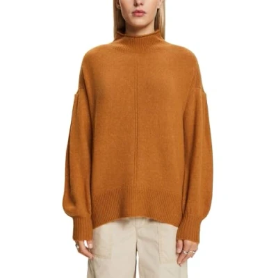 Image of ESPRIT Women&#039;s 103ee1i346 Sweater, 235/Caramel, M
