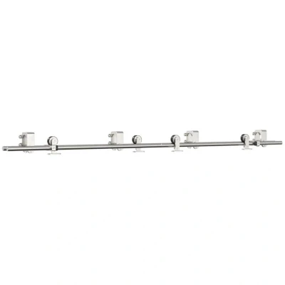 Image of Vidaxl Sliding Door Hardware Kit 200 cm Stainless Steel Silver