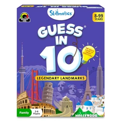 Image of Skillmatics Card Game Guess in 10 Legendary Landmarks, Stocking Stuffers, Geography and History, Educational Travel Toys for Boys &amp; Girls, Gifts Ages 8, 9, Up
