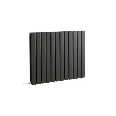 Image of Milano Alpha 1200W Anthracite Horizontal Double Flat Panel Electric Radiator 635mm x 840mm
