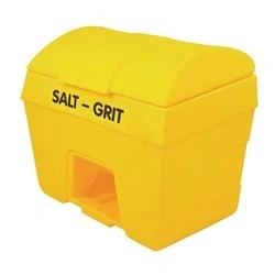 Image of Salt/Grit Bin With Hopper Feed 200 Litre Yellow