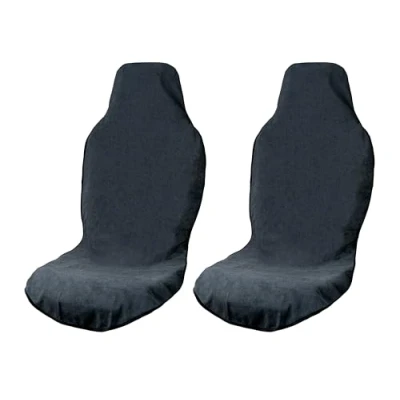 Image of LIONSTRONG® Car Seat Covers for Cars [Waterproof] Dirt Resistent Washable Sweat Towel Cover Universal Microfibre 2 pcs